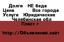 Долги - НЕ беда ! › Цена ­ 1 000 - Все города Услуги » Юридические   . Челябинская обл.,Пласт г.